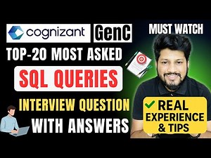 🔥 SQL Interview Questions with Example | Cognizant GenC | MOST ASKED Queries 💯