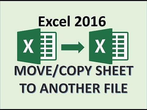 Excel 2016 - Move & Copy Sheets - How to Transfer Data Between Another Workbook - Workbooks Sheet MS