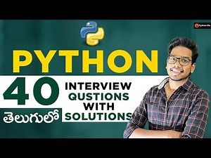 Python 40 Interview Questions in Telugu | Python Problem Solving in Telugu| Python Course in Telugu