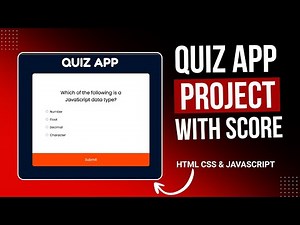 Build a Quiz App Using JavaScript | HTML CSS JS Project for Beginners