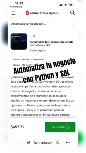 Automatiza tu negocio con Python y SQL - Guía PDF y archivos #python #sql #mexico #negocios #viral