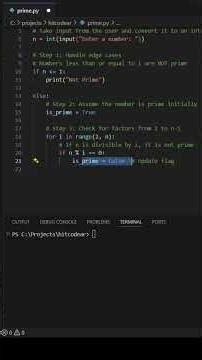 Python Prime Number Program Explained in 60 Seconds 🔥 | Beginner Friendly #shorts#python#coding