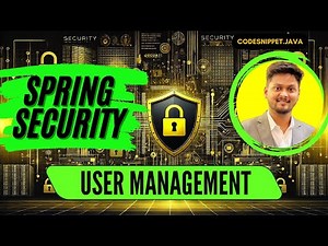 User Management in Spring Security 🔒