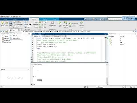 How to Create Functions in MATLAB | Writing Functions in MATLAB