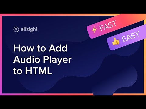 How to Add Audio Player Widget to HTML