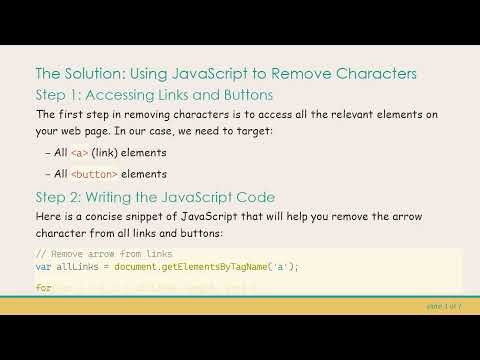 How to Remove a Character from Your Entire Website Using JavaScript