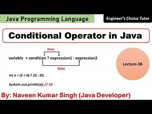 Conditional Operator(Ternary Operator) in Java | Java Programming Language | Java