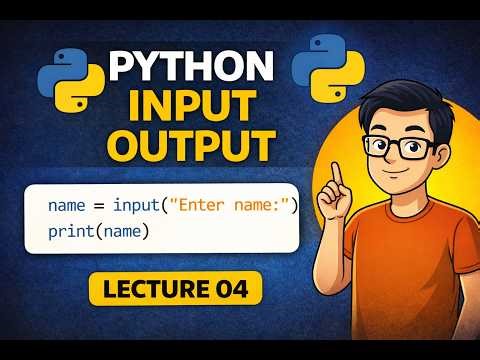 Python Basics Series | Lecture 04: Input and Output Functions Explained 🐍