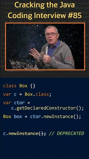 Creating an instance of a Class using the Reflection API? - Cracking the Java Coding Interview