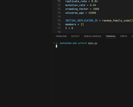 [Experiment] Simulating evolution and natural selection with a computer programIn an attempt to reproduce the simulation used in Veritasium's latest video on 'Selfish Genes', I wrote a Python… | Shubham Panchal