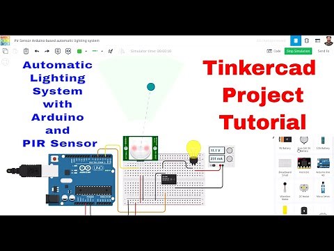Automatic Lighting System with Arduino and PIR Sensor - Tinkercad Arduino Projects for Beginners