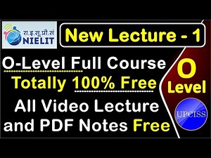 O-Level Free Computer Course | O Level complete Classes with pdf Notes | Totally Free | UPCISS