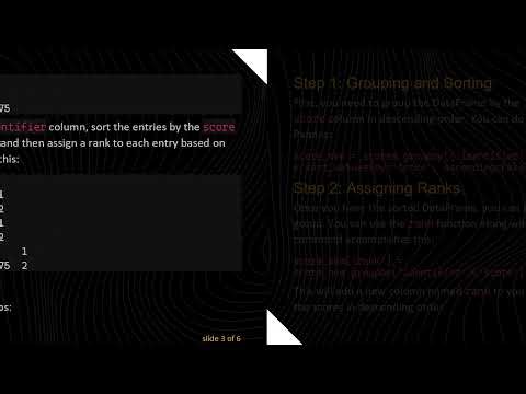 How to Groupby a Column, Sort Another Column, and Assign Ranks in Python Pandas