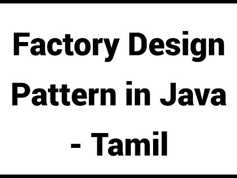 Factory Design Pattern in Java - Tamil