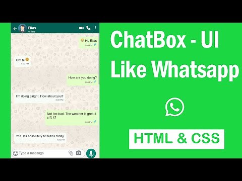 Design ChatBox Like Whatsapp - HTML & CSS