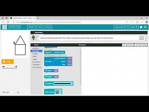 How to draw a house in artist lab of code.org