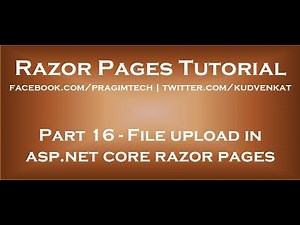 File upload in asp net core razor pages