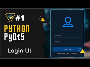 PyQt5 tutorial - login Form GUI 01