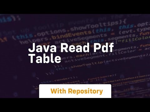 java read pdf table