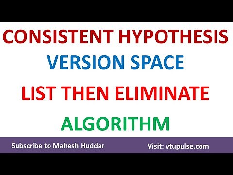 Consistent Hypothesis | Version Space | List Then Eliminate Algorithm by Mahesh Huddar