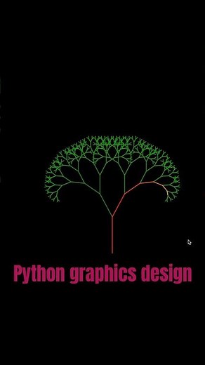 Coding Art with Python | Growing Tree Animation Using Turtle#shorts #ytshorts #coding #viralshort