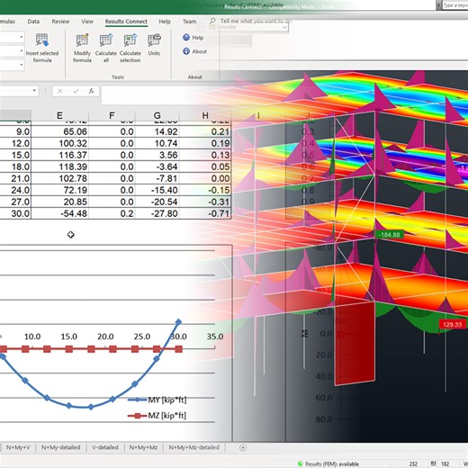 Access Robot Structural Analysis Model Data and Results with Excel