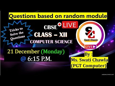 Questions based on random module