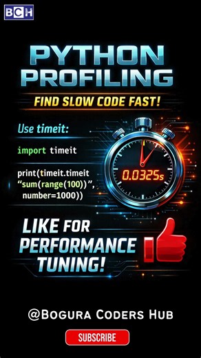 Python Profiling in 08 Seconds ⚡ Find Slow Code FAST! | Is your Python code slow? 🐢 | Programming