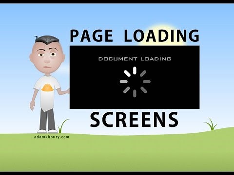 Page Loading Screen Document Preloader Tutorial JavaScript CSS HTML