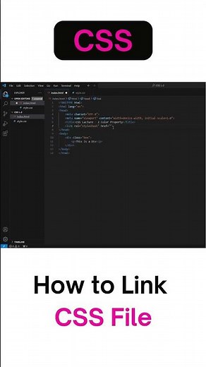 🔥How to Link CSS File in HTML | External CSS Tutorial (2025) #css #webdevelopment