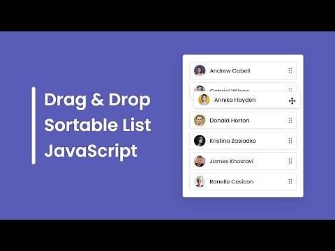 Drag and Drop Sortable List in HTML CSs & JavaScript | Draggable List in JavaScript