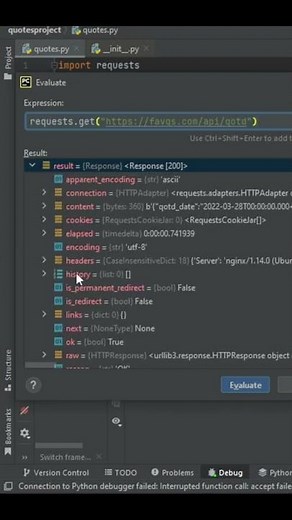 Effectively Debug In Pycharm Using Evaluate Expression #productivity #python #web3 #javascript