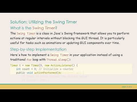 Mastering the Swing Timer in Java for GUI Applications
