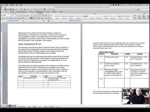 How to Write and Format a Documentary or Nonfiction Shooting or Editing Script