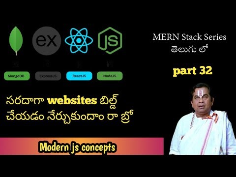 Modern Js (Rest, Spread, Map, Reduce, Call Bind Apply) explained in Telugu | MERN Stack Series part1