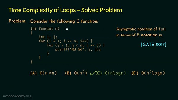 Time Complexity of Loops (Solved Problem 4)