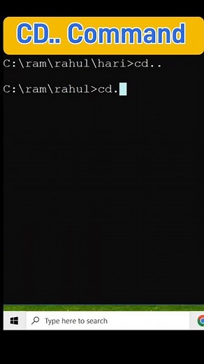 Cd.. command / Cd.. Command ka use kaise karen / How to use Cd.. Command / ms dos #trending #dos