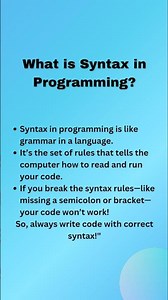 What is Syntax in Programming? 🤔💻 | Explained in Seconds ⏱️#Syntax