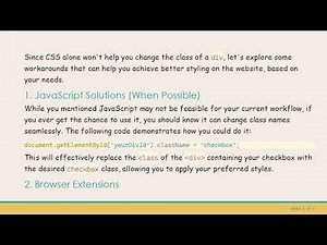 How to Change the Class of a Div Using Only CSS