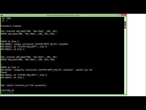 Oracle - PL/SQL - Creating Procedure
