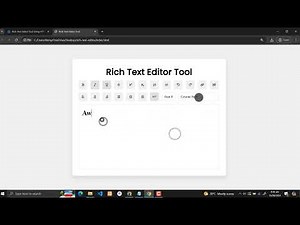 Rich Text Editor Tool Using HTML, CSS and JavaScript with Source Code