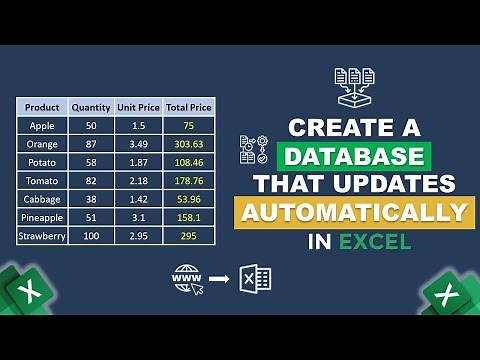 How to Create a Database That Updates Automatically in Excel