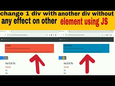 Change one div to another div on page | amazing trick | JS lecture 10 | How To Do This