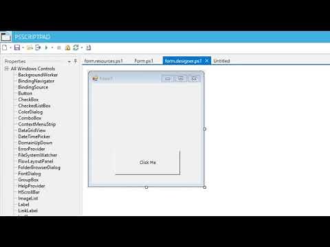 Building Windows Forms Applications with PowerShell and PSScriptPad