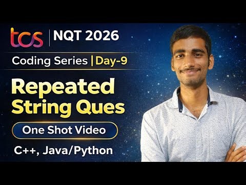 TCS NQT 2026 | Coding Series Day-9 | Most Repeated Questions | C++ Java Python