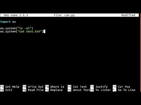Learn Python - os.system, system commands