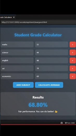 Student Grade Calculator Using HTML, CSS & JavaScript 💻📊 | Code Your Own!