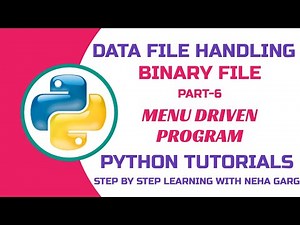 Binary File Handling in Python✅ | Menu Driven Program for Class 12 CBSE IP/CS #trending #viralvideo