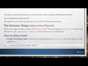 How to Pass Binary Data to stdin Using subprocess.run() in Python3