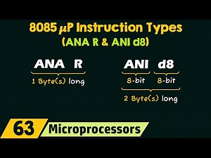 8085 Microprocessor Instruction Types: ANA R and ANI d8